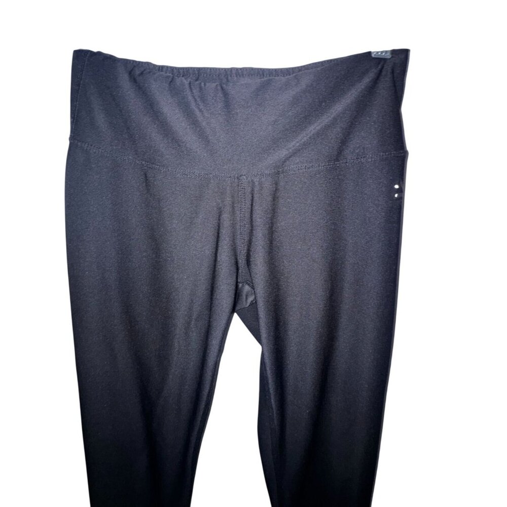 Reebok Womens XS Black Leggings With Nike Swoosh Logo On Leg Stretch Polyester & - Picture 5 of 16